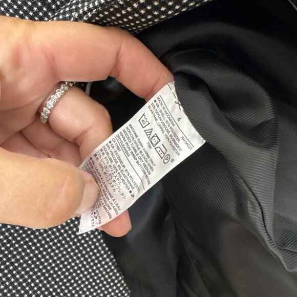 Banana Republic Womens Size: 4 Mini Check Color Geometric Blazer - Picture 12 of 16